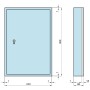 Grauer Schlüsselschrank aus Stahlblech mit Zylindervorrichtung für 35 Schlüssel. Sichere Wandmontage.