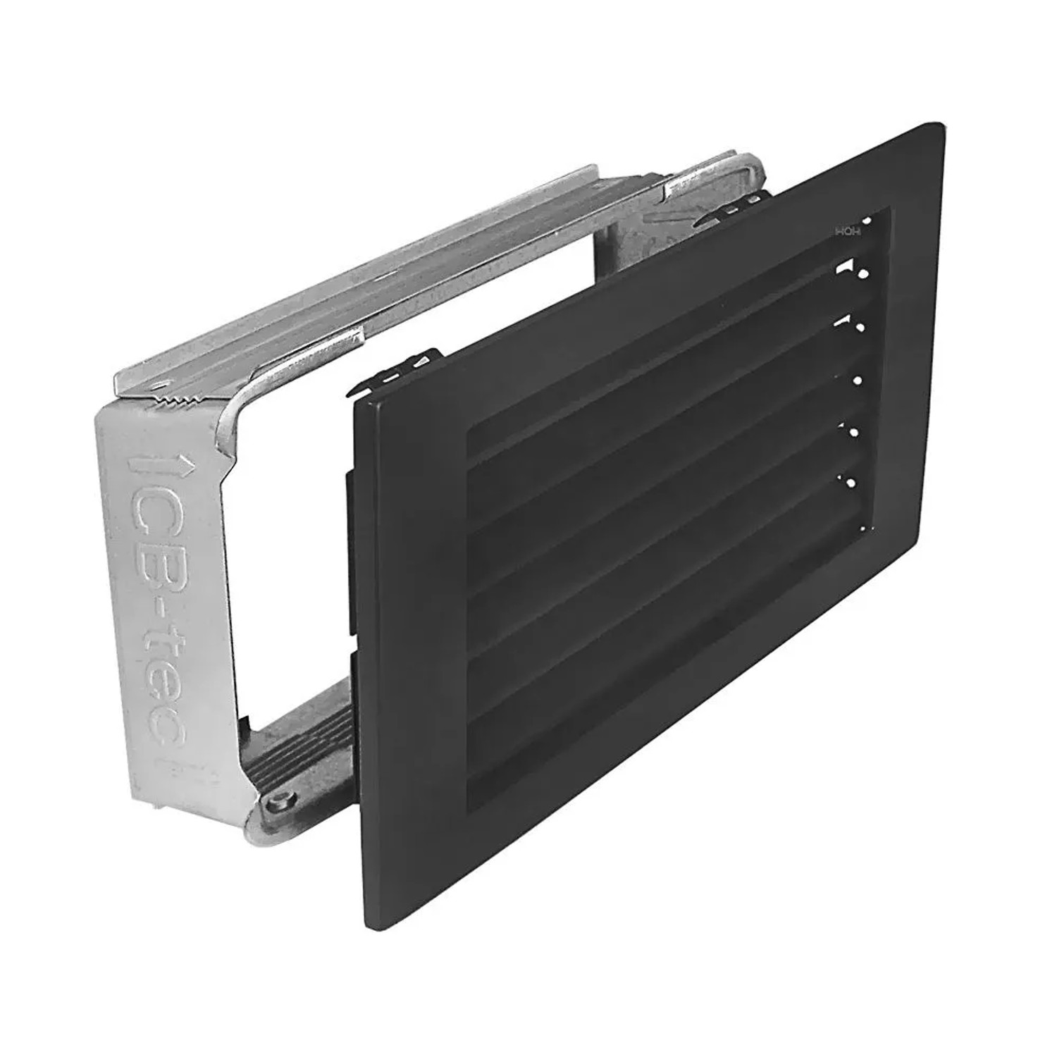 Häusler Kaltluftgitter KG 2515 S Lüftungsgitter Schwarz 250 x 150mm Abluftgitter