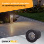 ENOVALITE LED Bodenleuchten 6er Set als Wegeleuchten im Garten, warmweißes Licht.