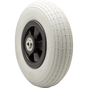 Wagner Rad, pannensicher, Ø 20cm, lichtgrau. Rad mit schwarzer Felge für Rollen und Räder.