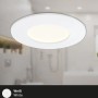 Weißer Briloner LED-Einbaustrahler im 3er-Set, geeignet für Bad und Wohnraum.