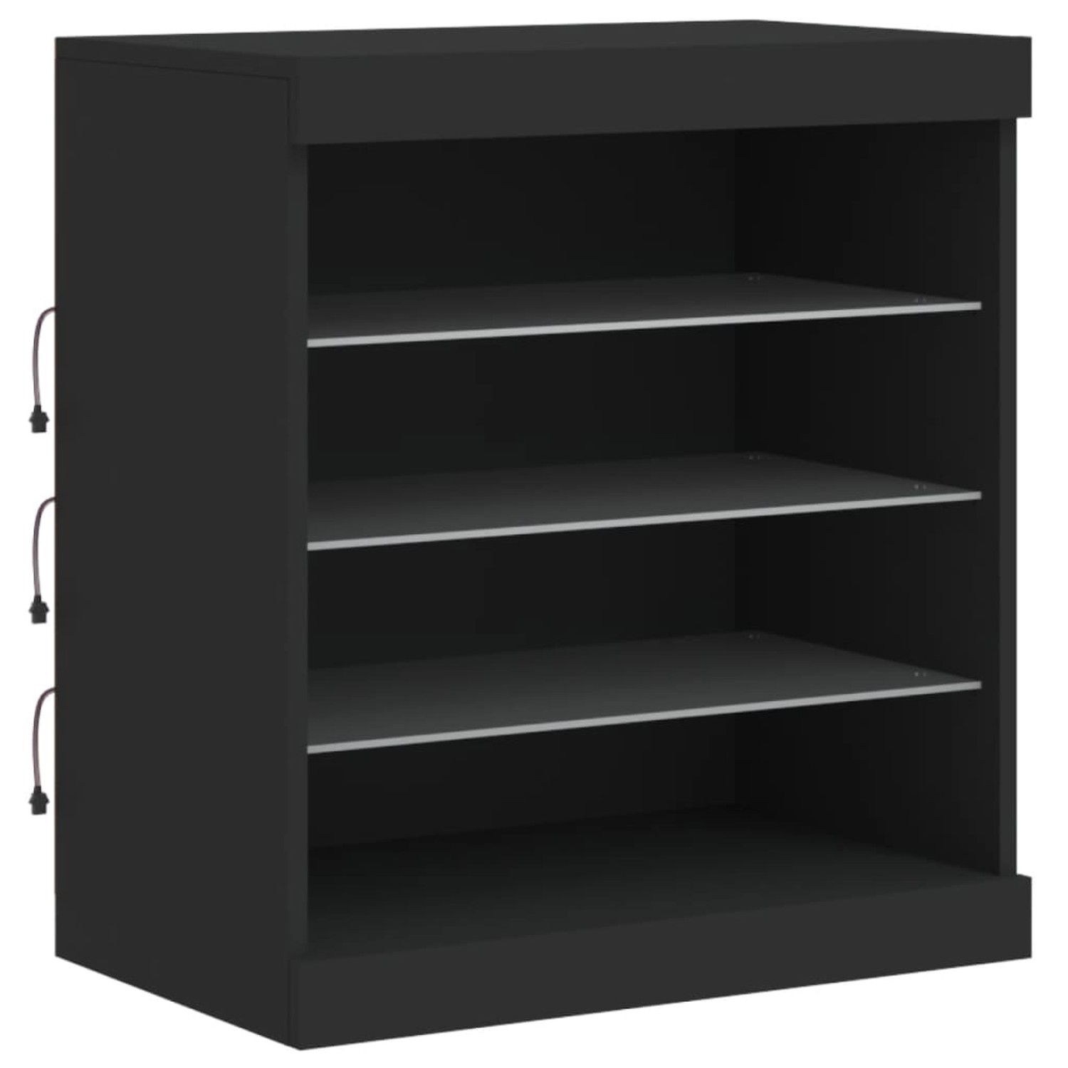 vidaXL Sideboard mit LED-Leuchten Schwarz 60,5x37x67 cm 836694 günstig online kaufen