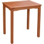 Quadratischer Holz-Gartentisch Pittsburgh (70x50 cm) aus Eukalyptus für den Balkon.