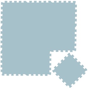 Blaue LittleTom Spiel- und Krabbelmatte, 9-teiliges Puzzlematten-Set aus EVA-Schaum.