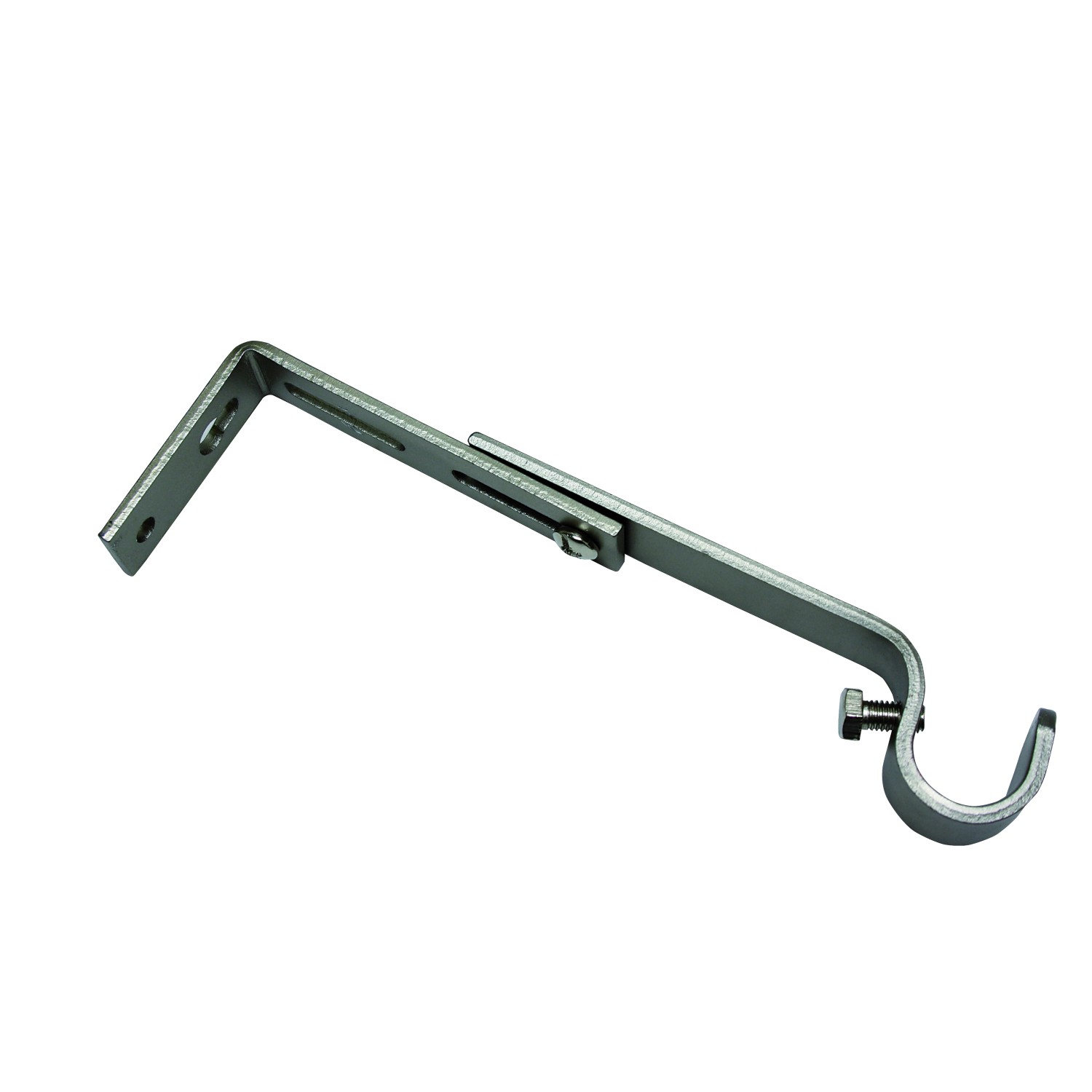 Gardinia Träger Memphis, Edelstahl-Optik, ausziehbar (10-14cm), 2er-Pack für Stilgarnituren.