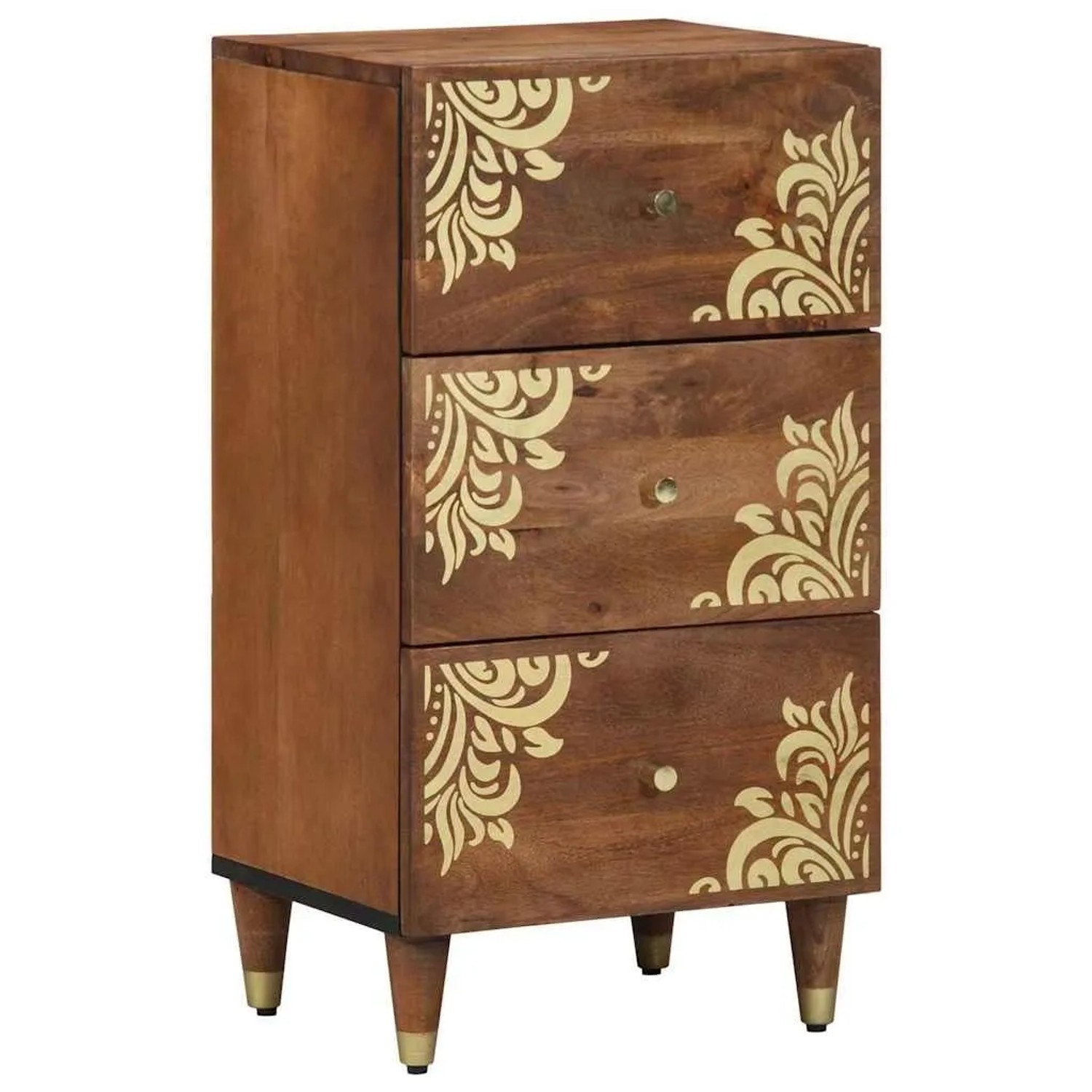 vidaXL Sideboard mit Schubladen Braun 40 x 33 x 75 cm Massivholz Mango 4018759