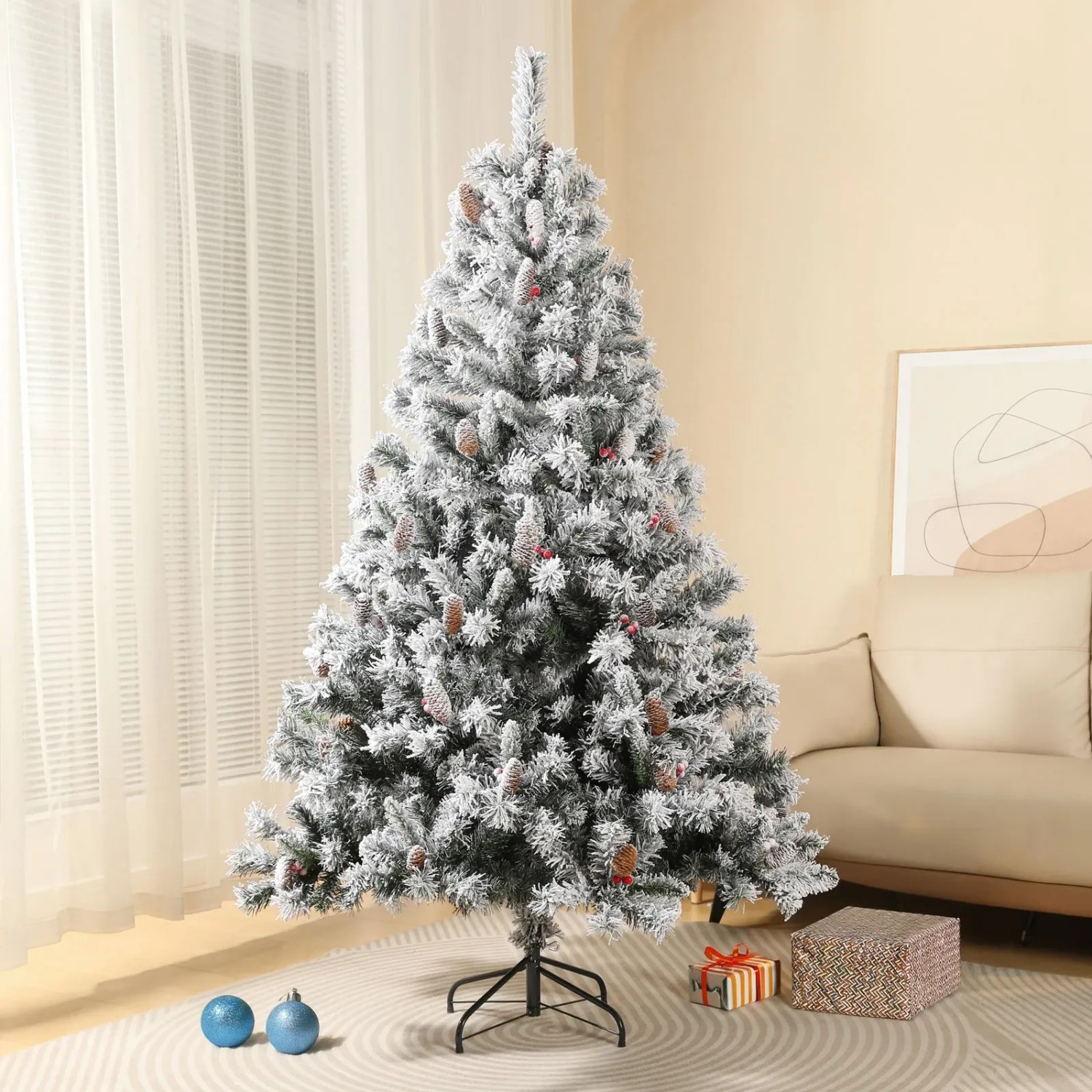 SVITA Künstlicher Christbaum 210 cm Schnee inkl. Ständer kaufen bei OBI