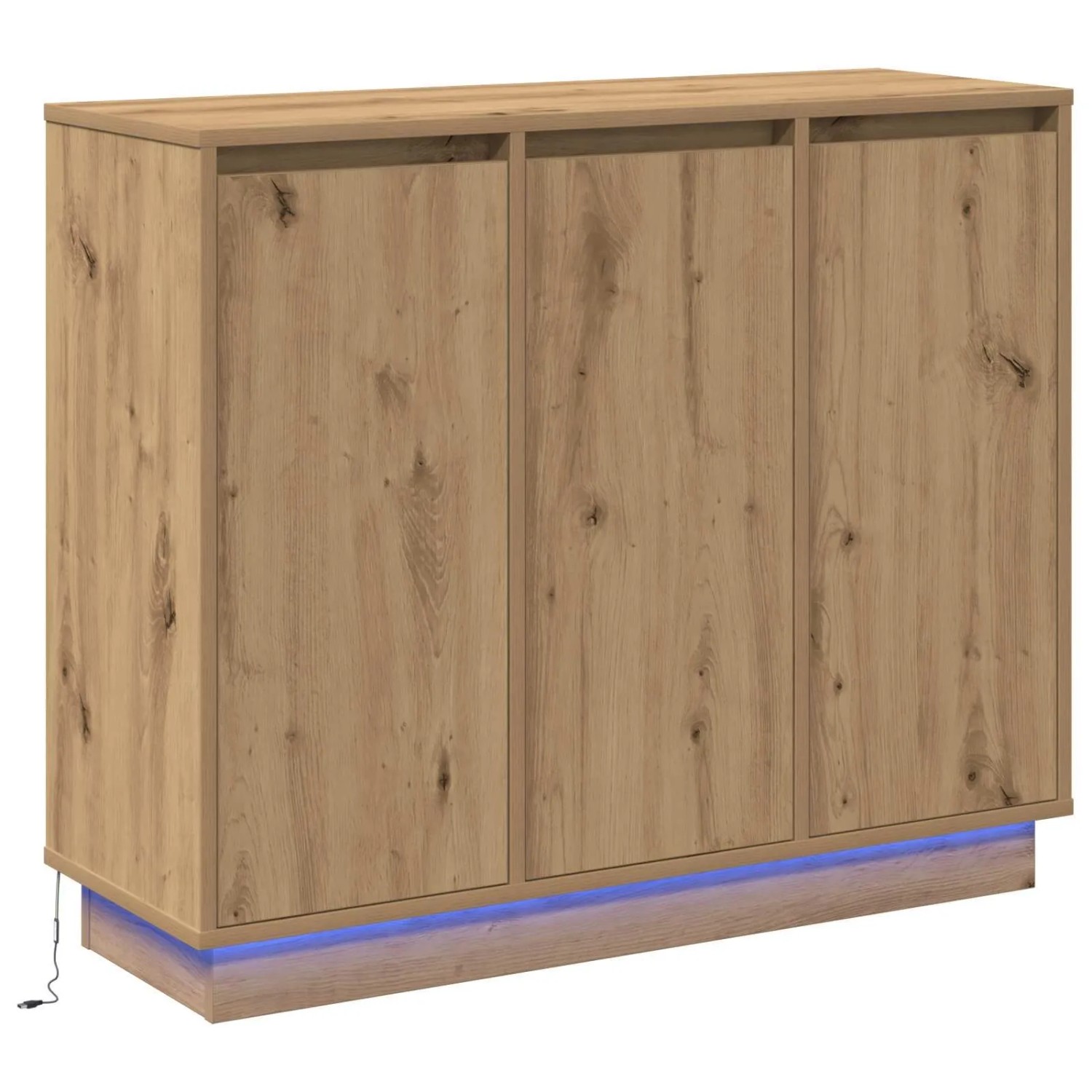 vidaXL LED-Sideboard Artisan-Eiche 90 x 32 x 75 cm Holzwerkstoff 869681 günstig online kaufen
