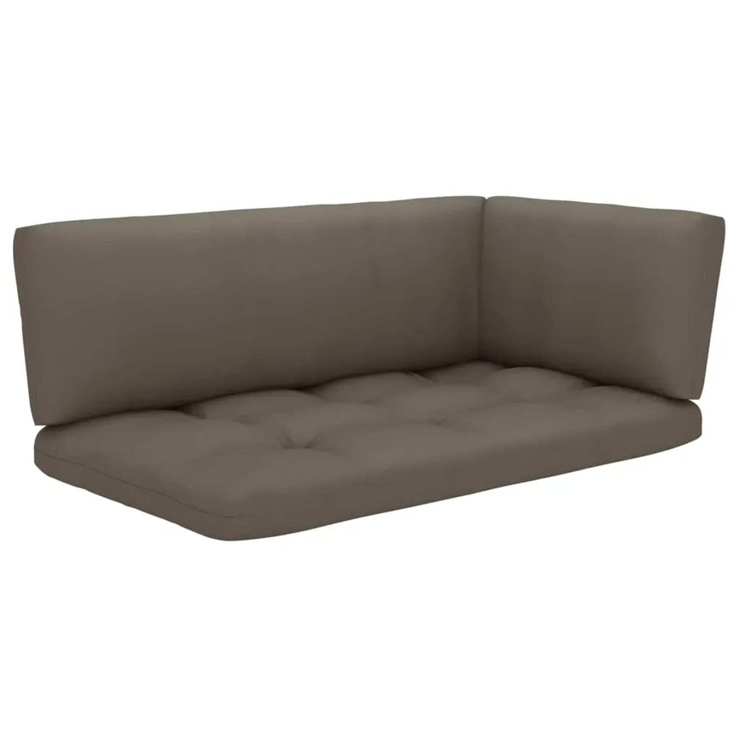 Taupefarbenes Eckkissen für Paletten-Lounge-Set, Gartenmöbel.