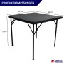 Schwarzer, klappbarer CHEFGASTRO Balkontisch 86x86cm, ideal für 4 Personen. Wetterfester Gartentisch, Campingtisch.