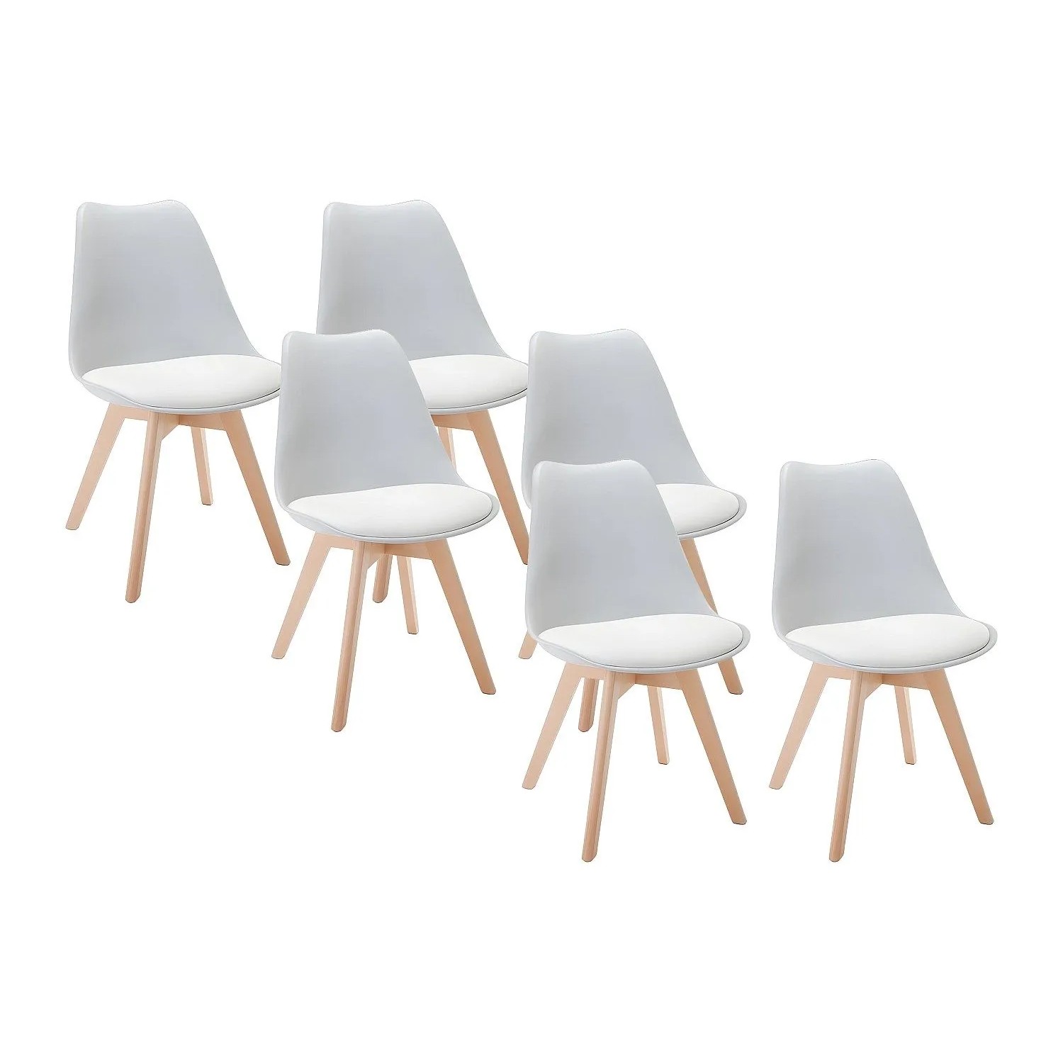 Vente-unique Stuhl Jody Hellgrau 49 cm