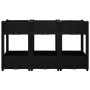 Schwarzes furnicato Hochbeet (120x40x71 cm) aus Polypropylen.