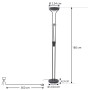 Lindby LED Stehlampe Josefin 10017424 Dimmbar Modern in Schwarz aus Metall 2-flammig Wohnzimmerleuchte_4
