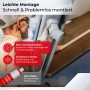Montage einer weißen Inefa Dachrinne (Kastenrinne) mit Kleber. Dachentwässerung für Gartenhaus.