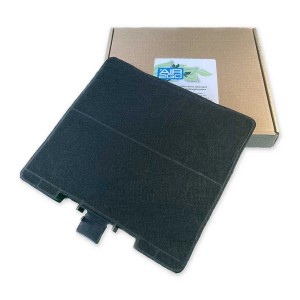 AIR2GO Aktivkohlefilter als Ersatz für Neff Dunstabzugshauben, rechteckig, schwarz.