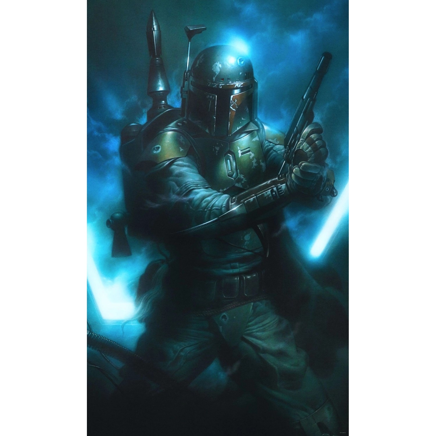 Disney Fototapete Star Wars Bounty Hunter Blau 150 x 280 cm 610038 günstig online kaufen