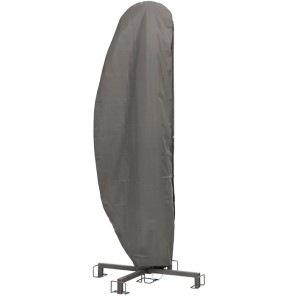 Graue Perel Schutzhülle für Gartenschirme bis Ø 350cm. Optimaler Schutz vor Witterungseinflüssen.