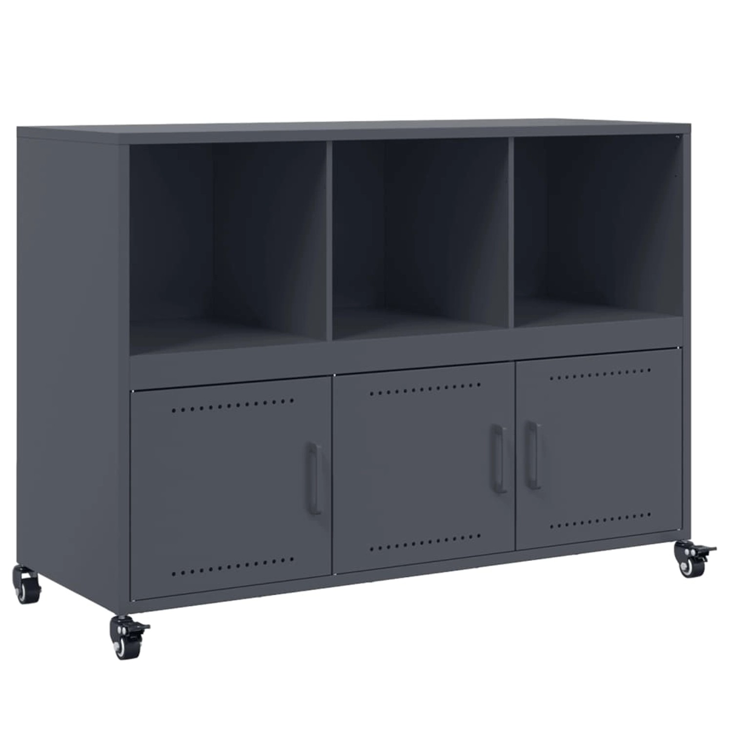 vidaXL Sideboard Anthrazit 100,5x39x72 cm Stahl 846736 günstig online kaufen
