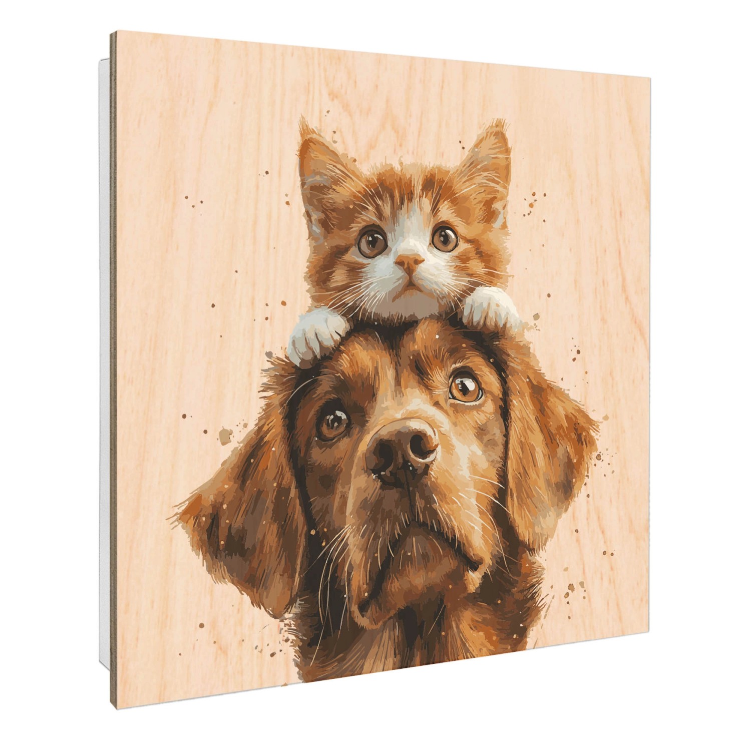 Banjado Schlüsselkasten mit Holzfront 30x30cm Weiß Scharnier Links 50 Haken günstig online kaufen