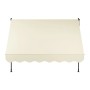 Beige Klemmmarkise Kapstadt 250x120 cm für Balkon und Terrasse.