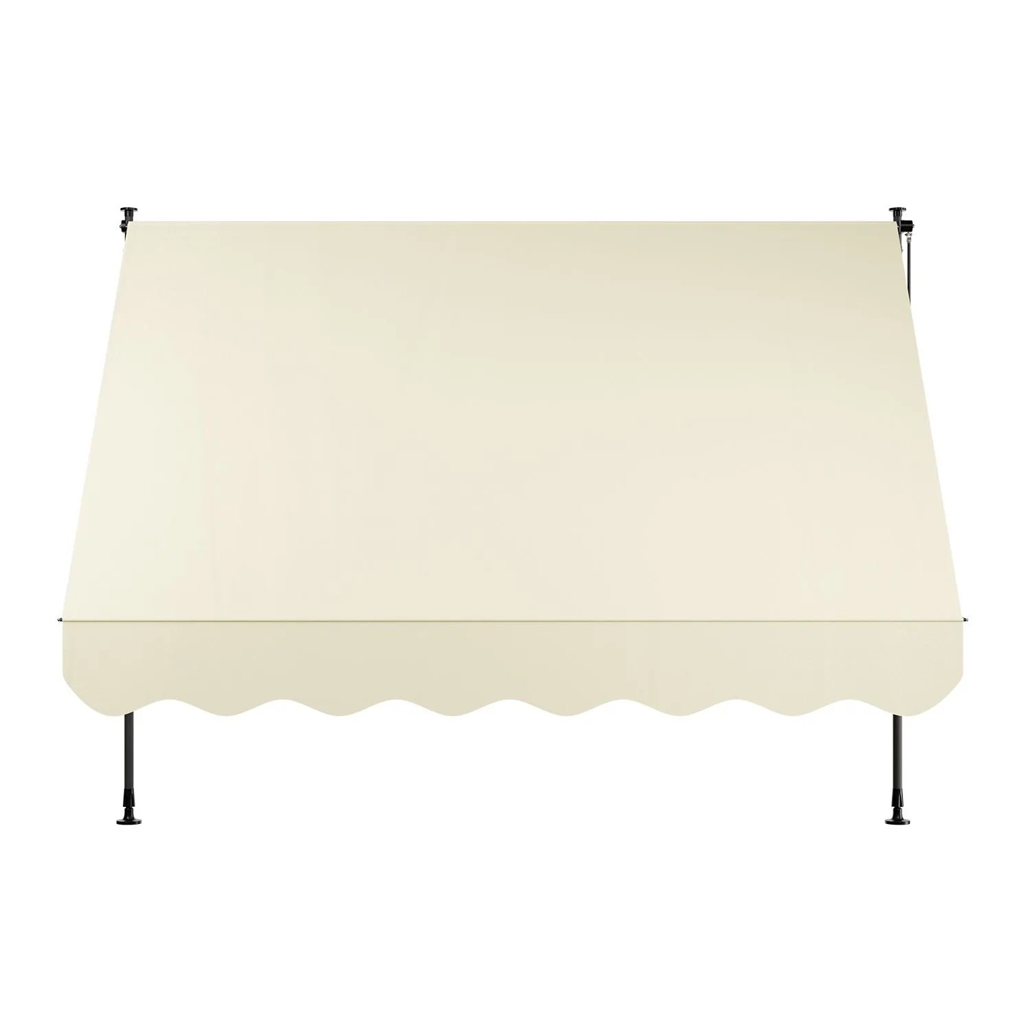 Beige Klemmmarkise Kapstadt 250x120 cm für Balkon und Terrasse.