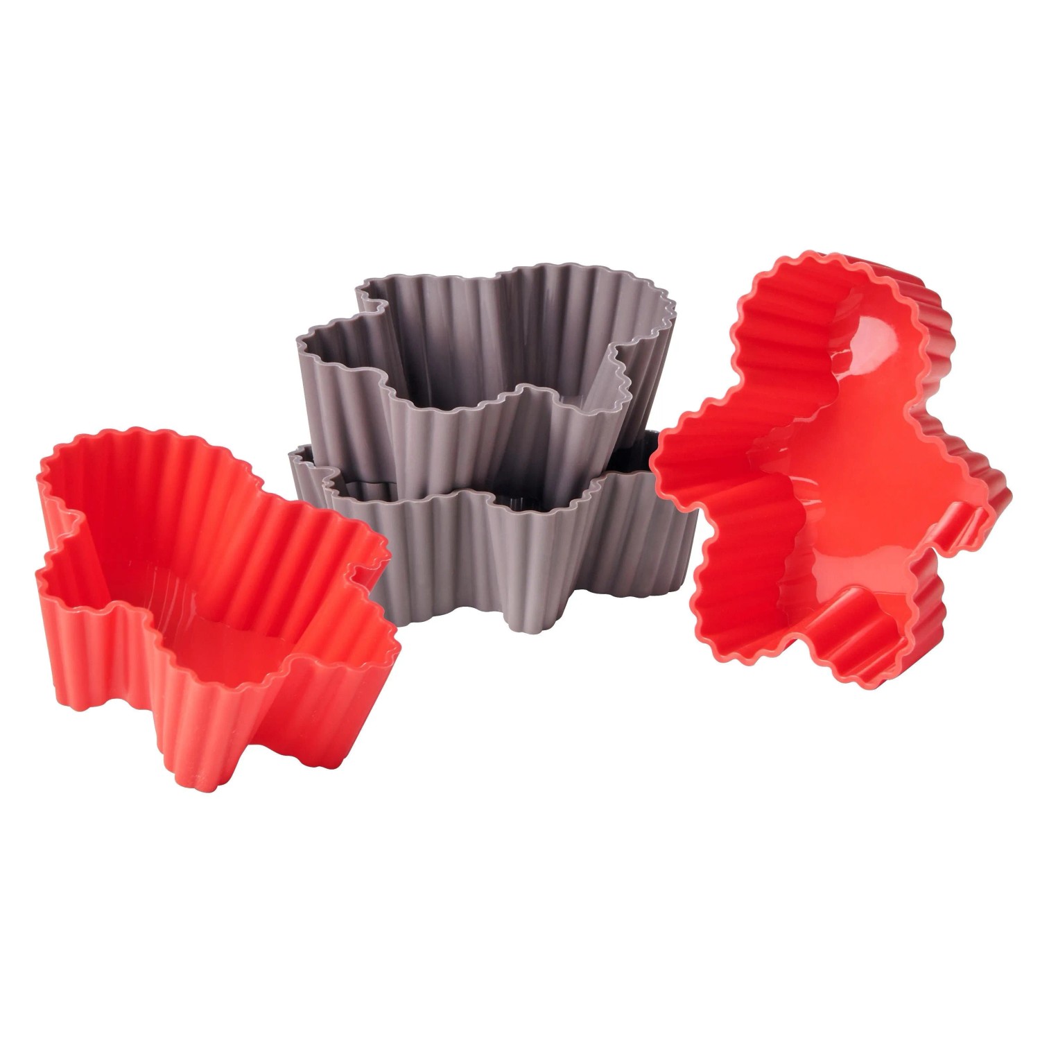 Modern Living Cupcakeset Christmas Fable Rot/Grau, 4-teilig