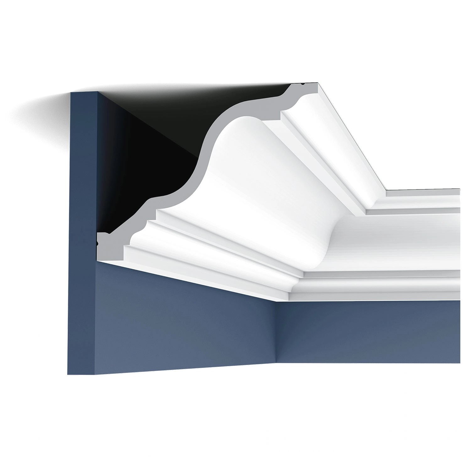 ORAC DECOR C334 LUXXUS Zierleisten Wandprofile Stuckleisten Deckenleisten 200 cm x 15 cm x 19,6 cm Weiß