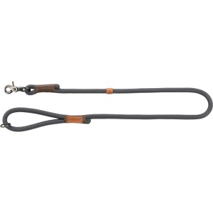 Graue Trixie Hundeleine Be Nordic aus Nylon, rund gewebt mit Karabinerhaken.
