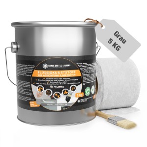 HSS Flüssigkunststoff Abdichtungs- und Reparatur-Set 5 kg Grau