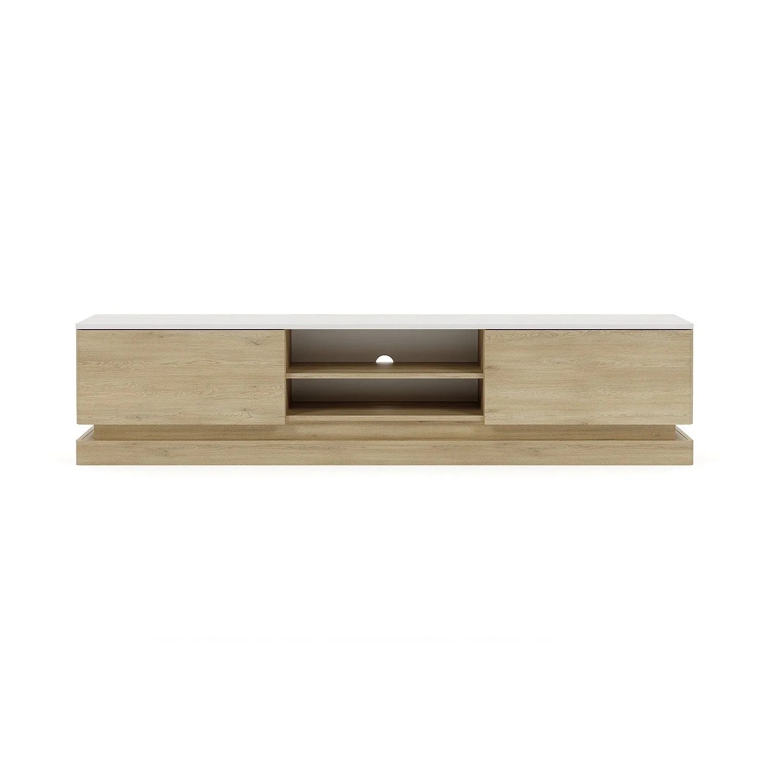 Vente-unique Tv-Board Devika Naturfarben Hell  Weiß 190 cm