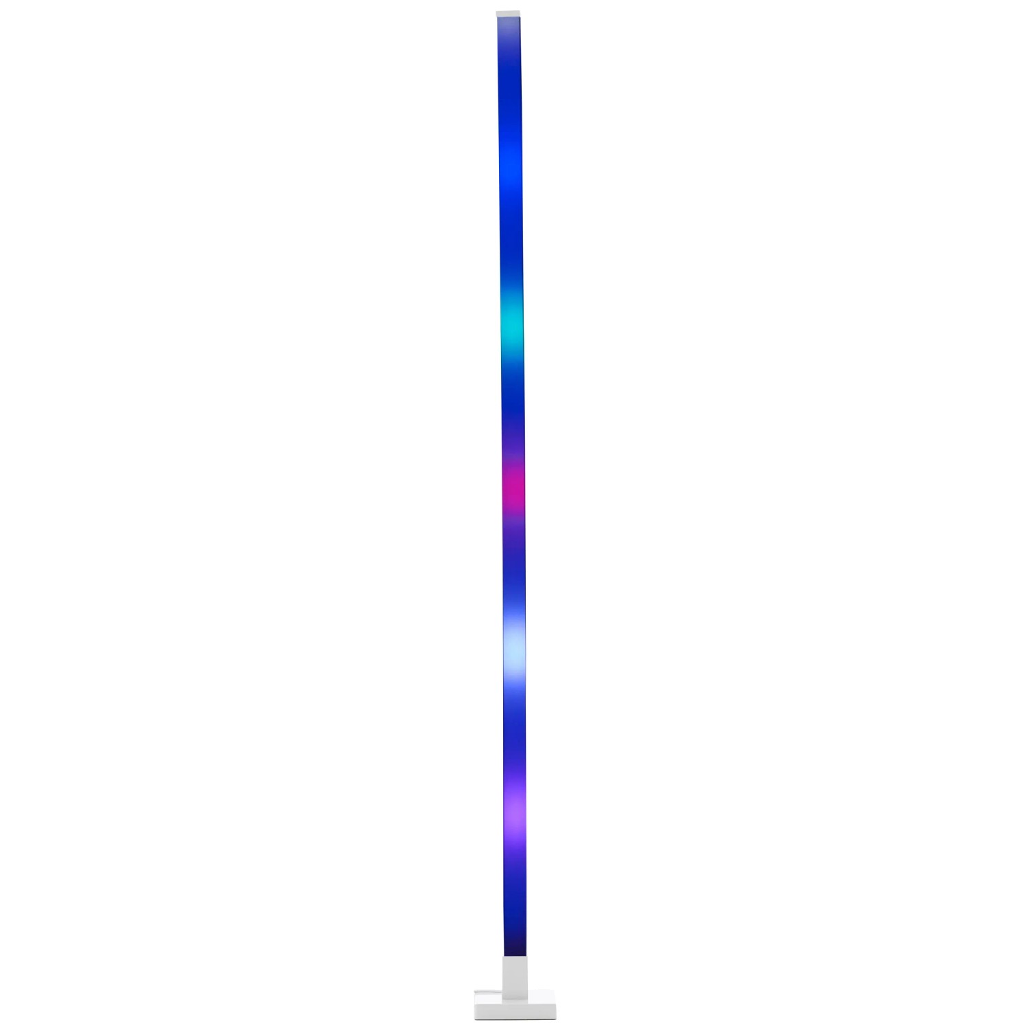 Weiße LED-Design-Stehlampe Neele mit Farbwechsel (RGB + CCT), 150cm hoch.