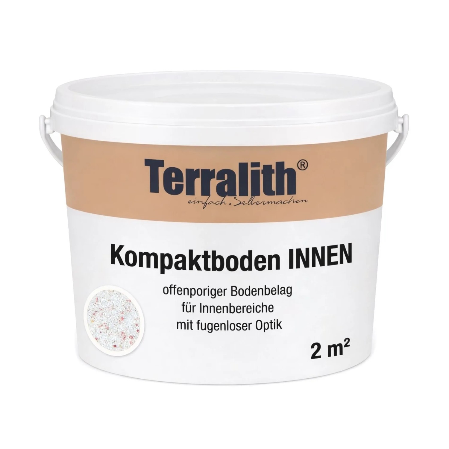 Terralith Kompaktboden Mix Bianco 107 für 2 m²