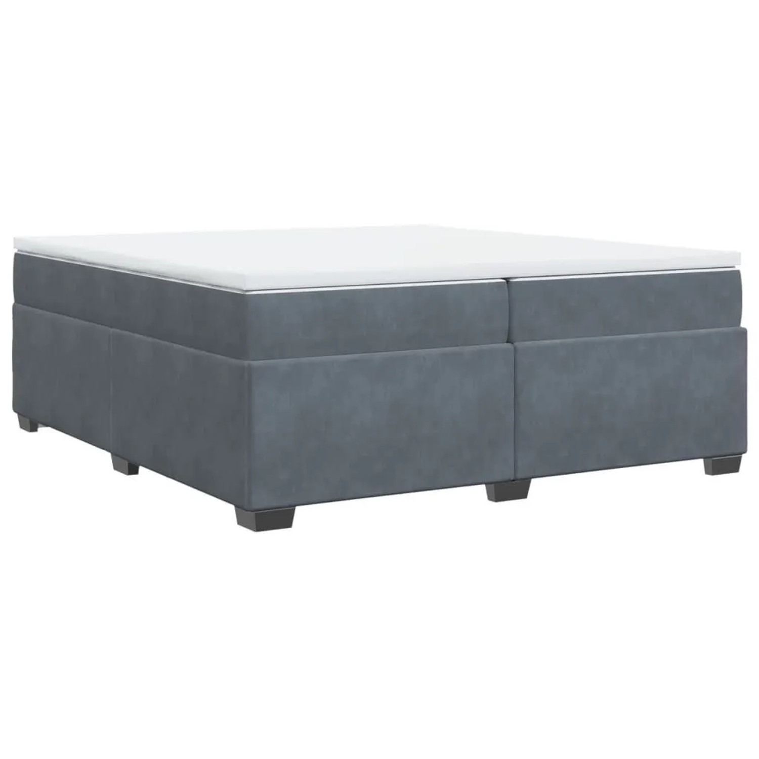 vidaXL Boxspringbett mit Matratze Dunkelgrau 200x200 cm Samt 3285306 günstig online kaufen