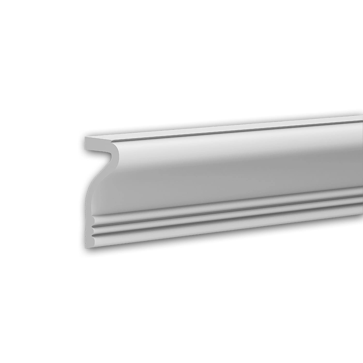 PROFHOME 651392 Wandleiste Friesleiste Zierleiste Stuckleiste 2 m 200 cm x 3,8 cm x 8,9 cm Weiß