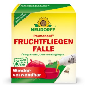 Neudorff Fruchtfliegenfalle: Wiederverwendbare Falle zur Bekämpfung von Fruchtfliegen im Haus und Garten.