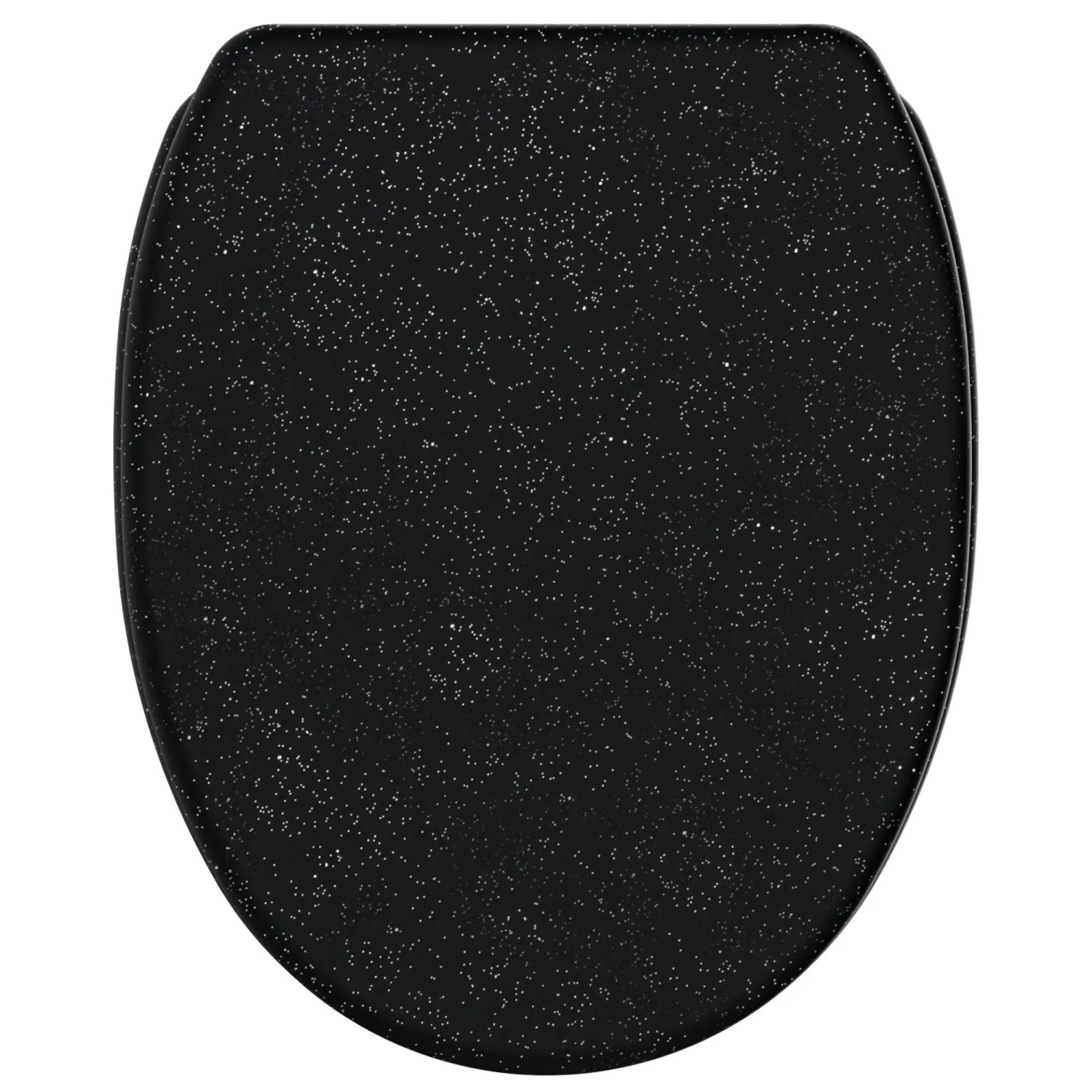 SANILO WC Sitz mit Absenkautomatik Top Fix Glitzer Schwarz
