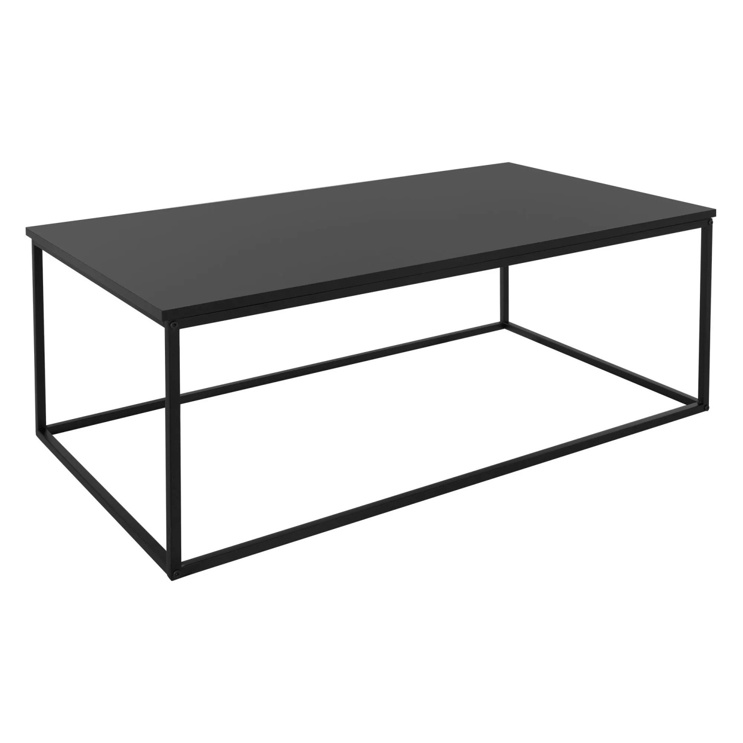 ML-Design Couchtisch 110x39,5x59 cm Rechteckig Schwarz aus Metall