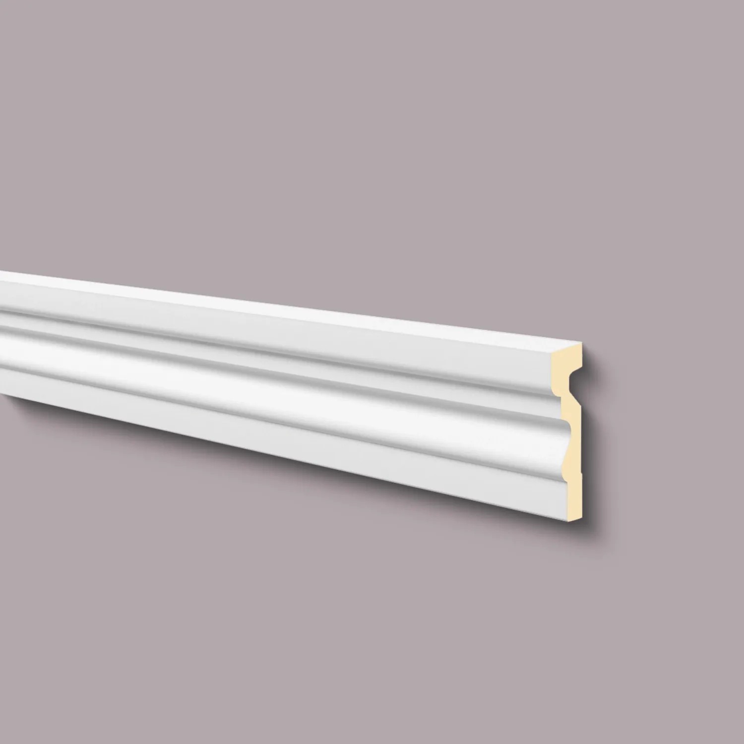 NOEL & MARQUET NMC MA11 DOMOSTYL Türumrandung Fassadenstuck Fensterumrandung Fassadenprofil 2 m 200 cm x 4 cm x 15 cm Weiß