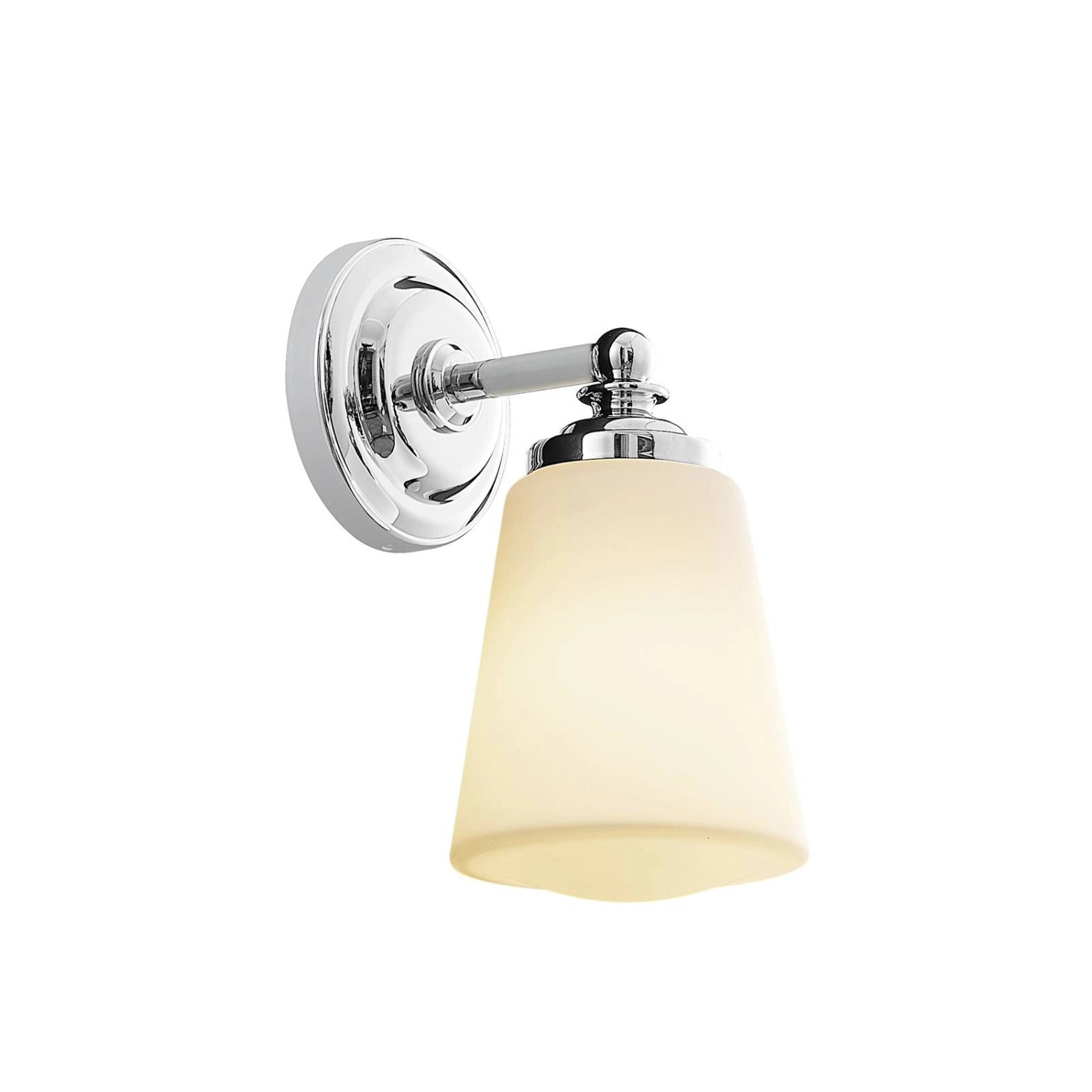 Arcchio Wandleuchte Wandlampe Bad Mahdi 9626314 Spritzwassergeschützt Modern in Chrom aus Glas 1-flammig E14 Badezimmerl...