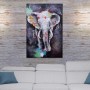Handgemaltes Ölgemälde Elefant (150x100cm) als Wanddekoration.