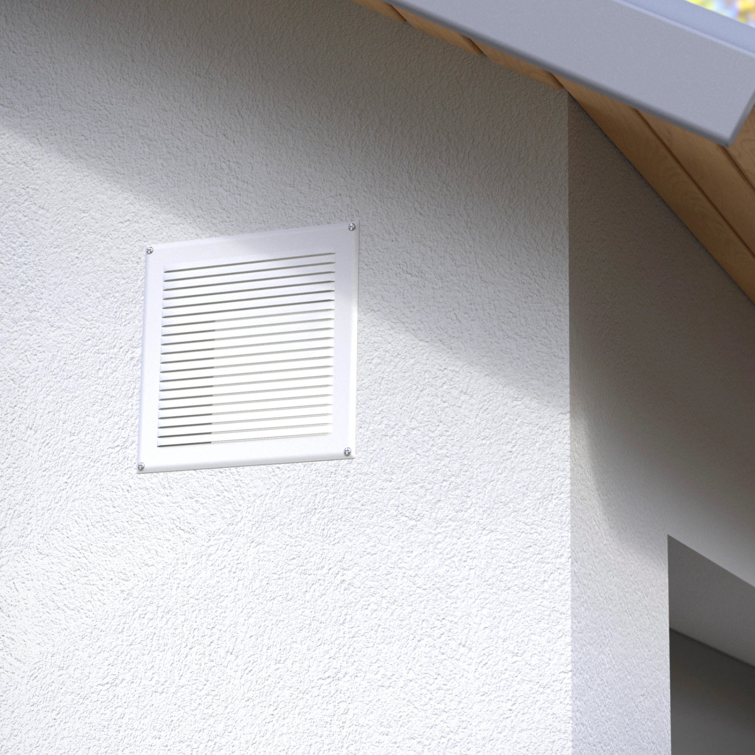 SOTECH Aluminium-Lüftungsgitter 140 x 140 mm Weiß Aufschraubbar mit Insektenschutz_6