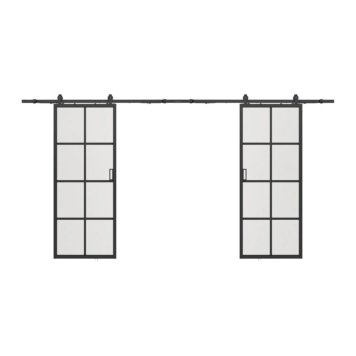 Vente-unique Schiebetür Wilden Schwarz 93 cm