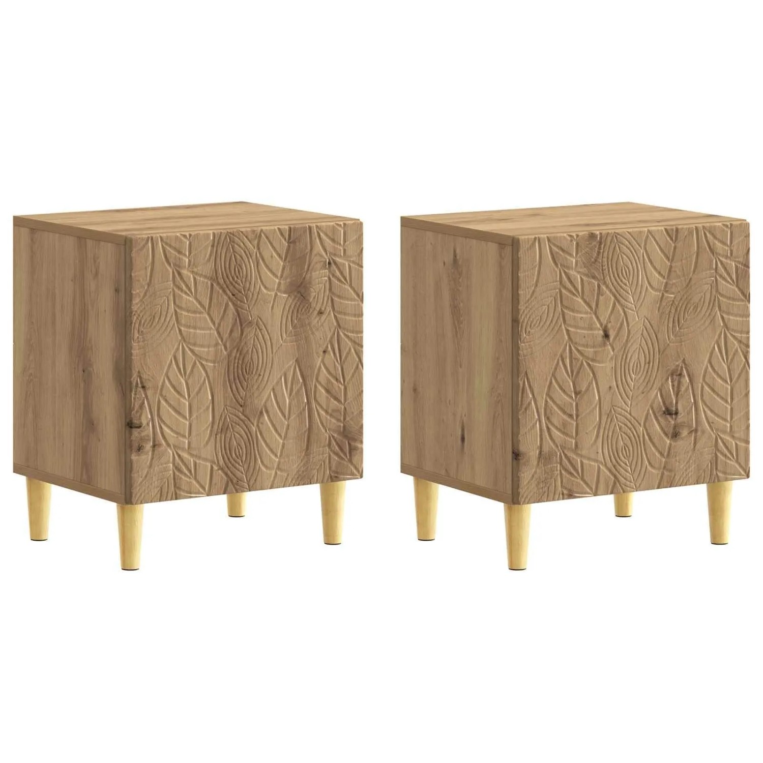 vidaXL Nachttisch 2 Stk Artisan-Eiche 43 x 34,5 x 50 cm Holzwerkstoff 895044