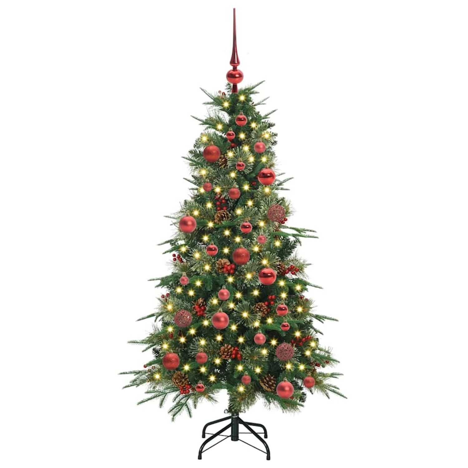 vidaXL Künstlicher Klappbarer Weihnachtsbaum Grün 150 cm PE und PVC 3397406