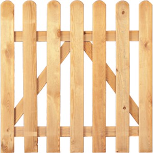 Gartenzaun-Tor Heiko, 100x80 cm, grün imprägniert, aus Kiefer/Fichte.