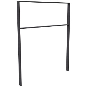 Schake Ahnlehnbügel aus Flachstahl, 1000 mm breit, eisengrau, für Fahrräder.