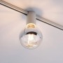 Paulmann URail Spot Ceiling Socket, weiß, für E27 Leuchtmittel, montiert an Schienensystem.