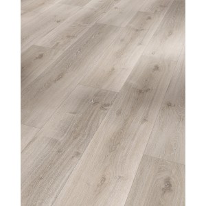 Parador Vinylboden Basic 5.3 Eiche Grau geweißt in Holzoptik, verlegt.
