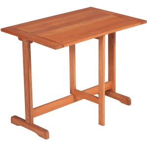 Klappbarer Balkontisch Porto aus Eukalyptusholz, ideal für kleine Flächen.