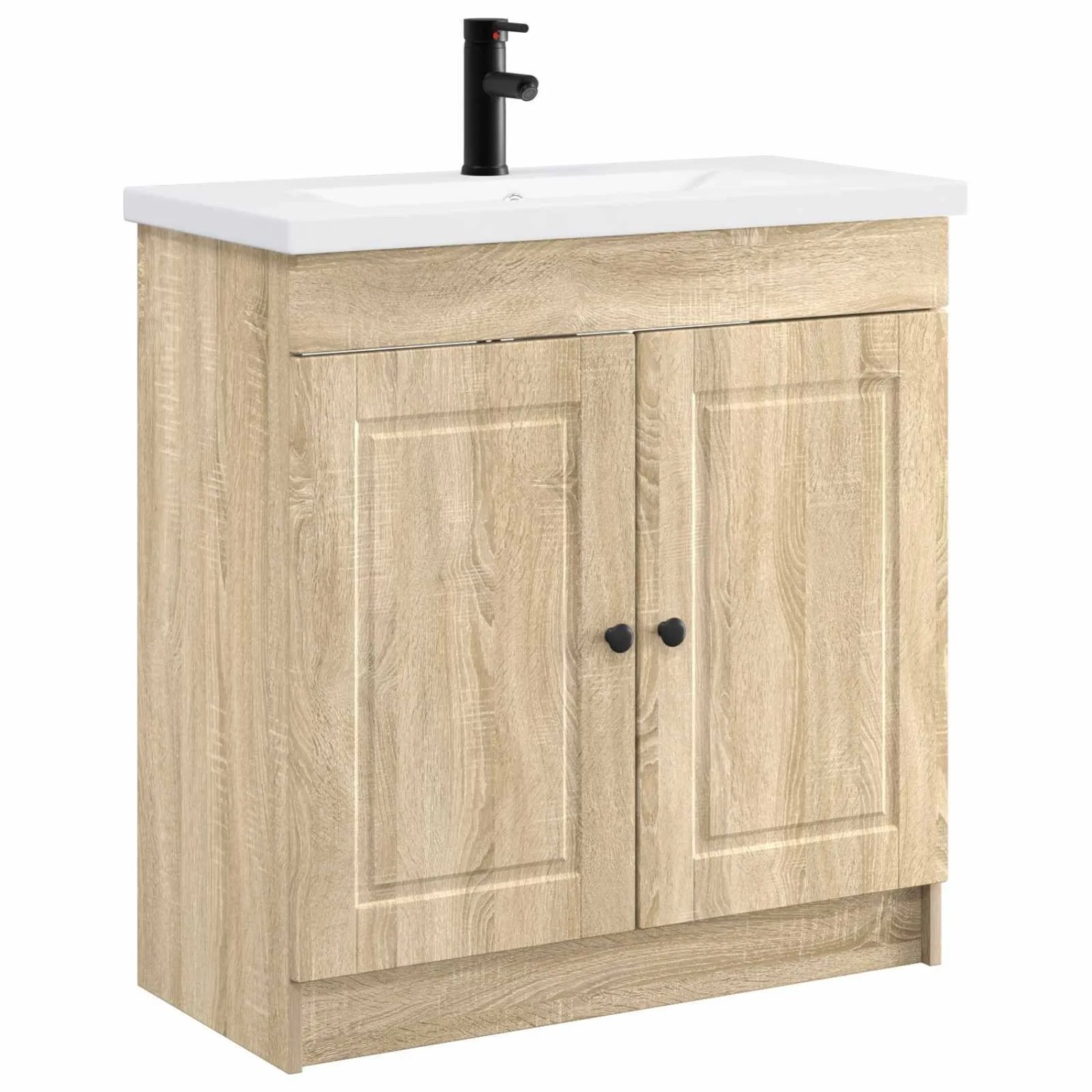 vidaXL Badezimmermöbel-Set Sonoma-Eiche 78,5 x 37,5 x 81 cm 3404136